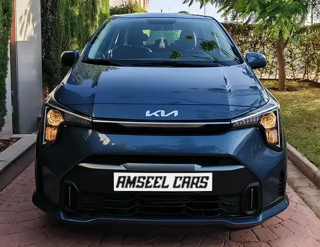 Kia Picanto location voiture Agadir (SUV) | SUV familial moderne, le Kia Picanto 1.0 GDI 66 ch avec boîte automatique DCT à 7… Kia Kia Picanto 2025 (SUV), vue avant · Agadir, Maroc · AmseelCars